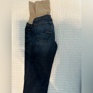 7 for all mankind maternity panel bootcut jeans size 29